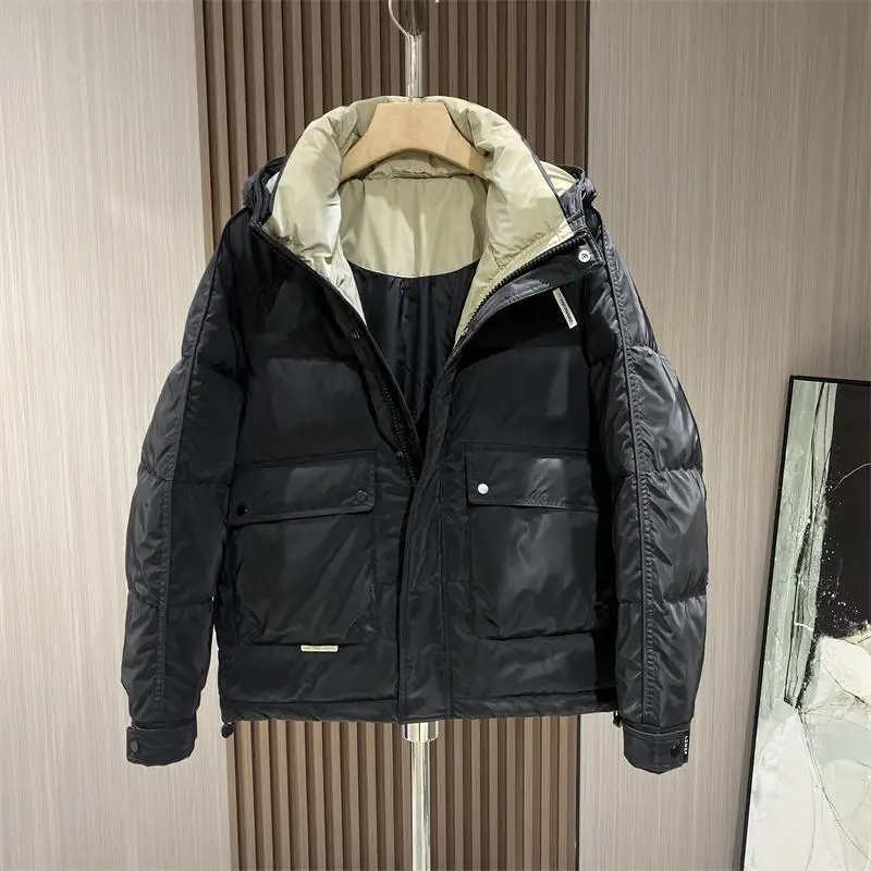 2023 Autumn Winter Hooded Down Jackets Casual Men's Trendy Solid Color Parkas Coat Male Loose Thicken Warm Cotton-padded Jacket
2023 Autumn Winter Hooded Down Jackets Casual Men's Trendy Solid Color Parkas Coat Male Loose Thicken Warm Cotton-padded Jacket