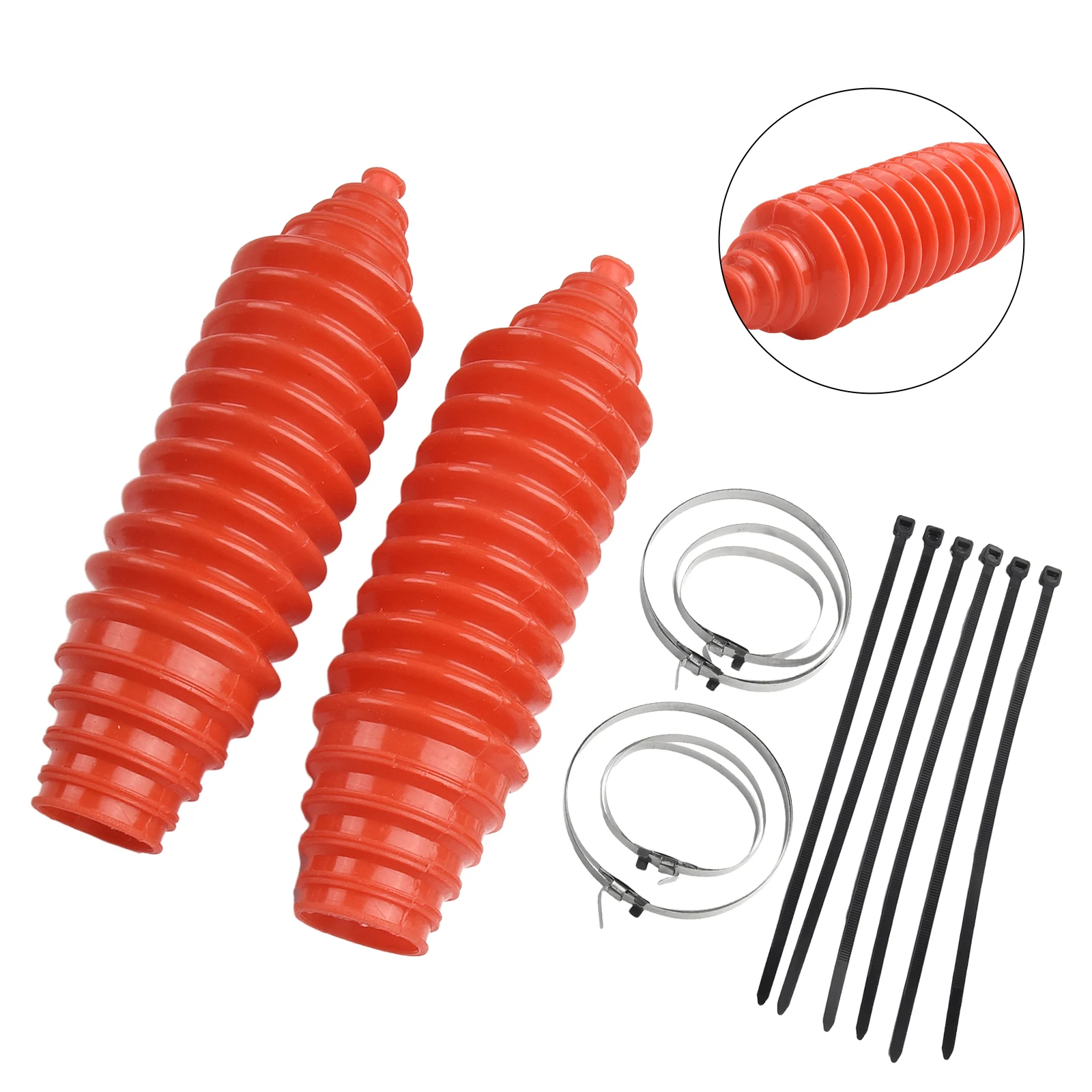 Pinion Steering Boot Gaiter Pinion Boots Set Silicone+metal 2 Set 23x6cm For Rack Steering Cover Universal New
Pinion Steering Boot Gaiter Pinion Boots Set Silicone+metal 2 Set 23x6cm For Rack Steering Cover Universal New