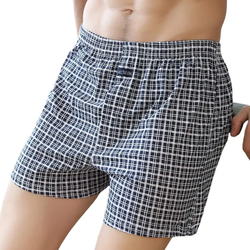 

Men's Short pants Cotton Underwear Loose Boxer plus Size High Waist All Cotton Fat Shorts Boxer мужские трусы с приколами