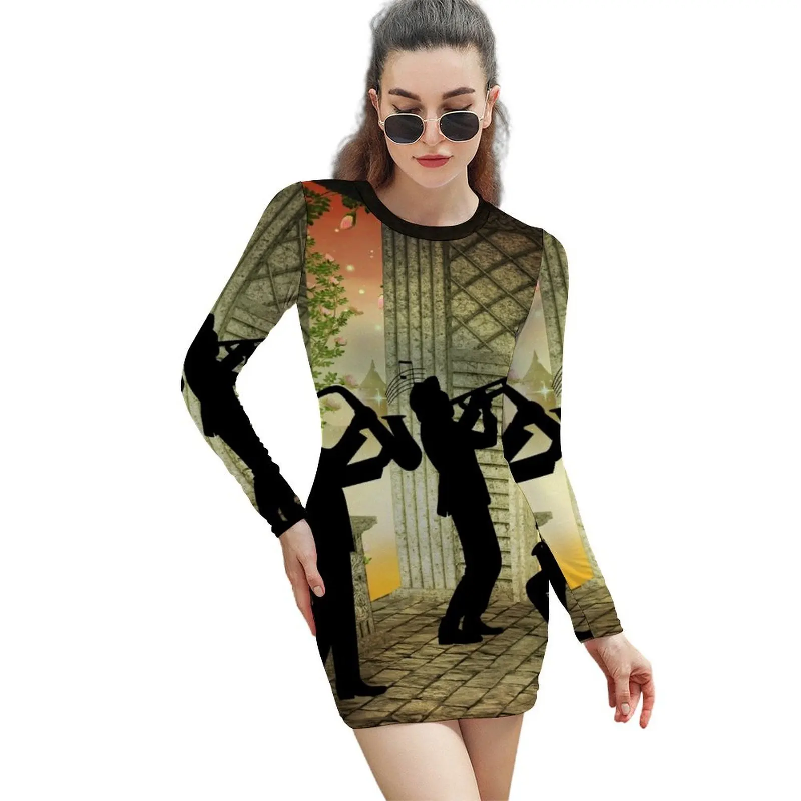 International Jazz Music Band Long-Sleeved Sheath Dress dresses for official occasions clothes for women Female dress
International Jazz Music Band Long-Sleeved Sheath Dress dresses for official occasions clothes for women Female dress