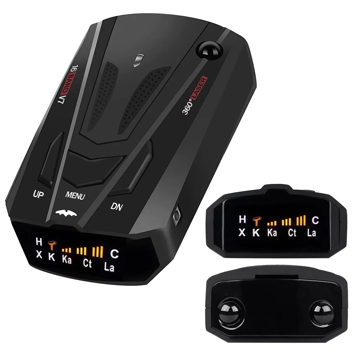 

Car Radar Detector with Voice Speed Prompt, 360 ° Detection,Vehicle Speed Alarm System, LED Display, City/Highway Mode