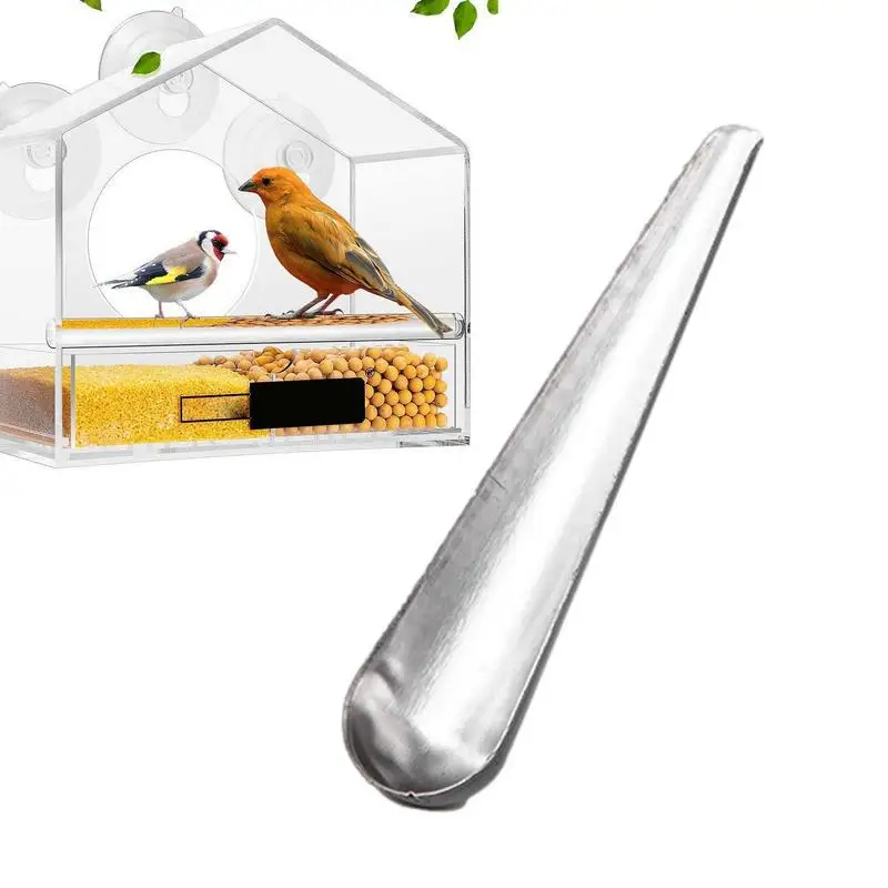 

Bird Feeding Spoon Stainless Steel Parrot Adding Feeding Scoops With Long Handle Hand Food Feeding Tableware Spoon Birds Feeding