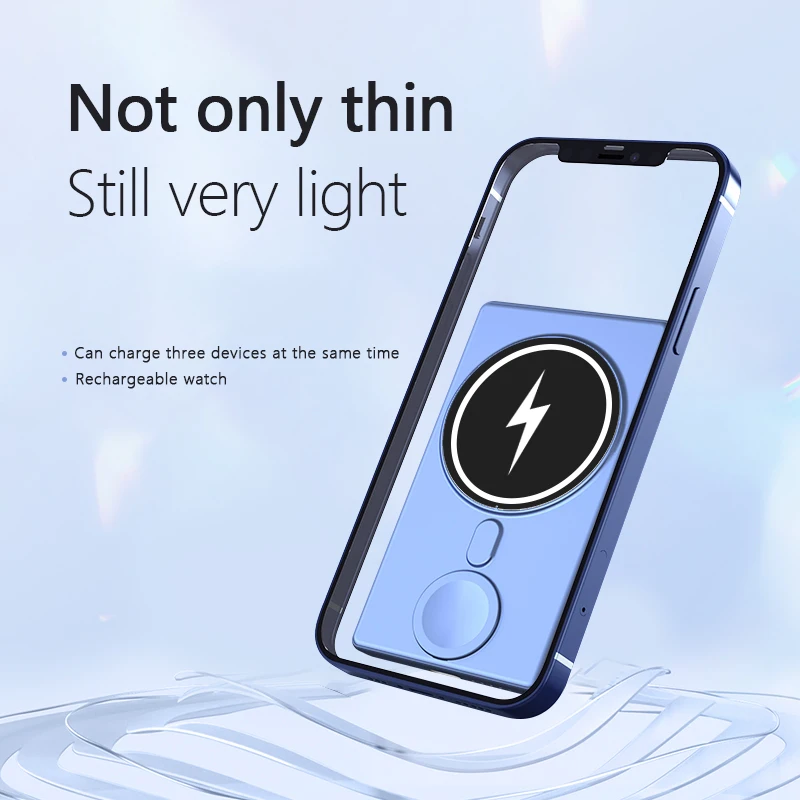 3 in 1 Fast Charging Magnetic Wireless Charger Power Bank For iPhone 13 12 /Apple Watch Chargers Portable Mini External Battery
3 in 1 Fast Charging Magnetic Wireless Charger Power Bank For iPhone 13 12 /Apple Watch Chargers Portable Mini External Battery