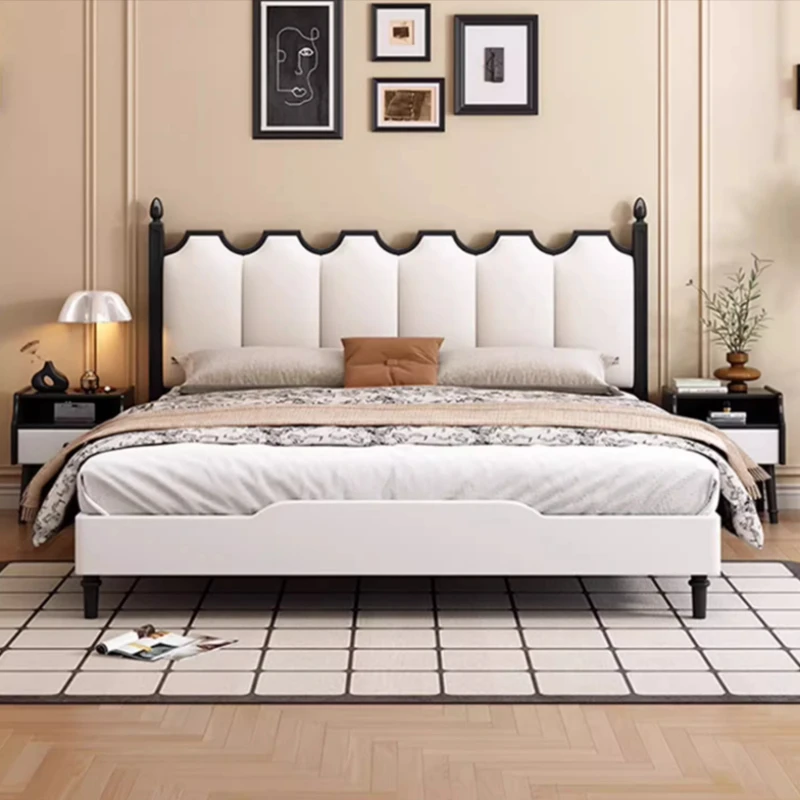 Luxury Black European Bed Designer Simple Human King Double Bed Headboards White Muebles Para Dormitorio Nordic Furniture
Luxury Black European Bed Designer Simple Human King Double Bed Headboards White Muebles Para Dormitorio Nordic Furniture