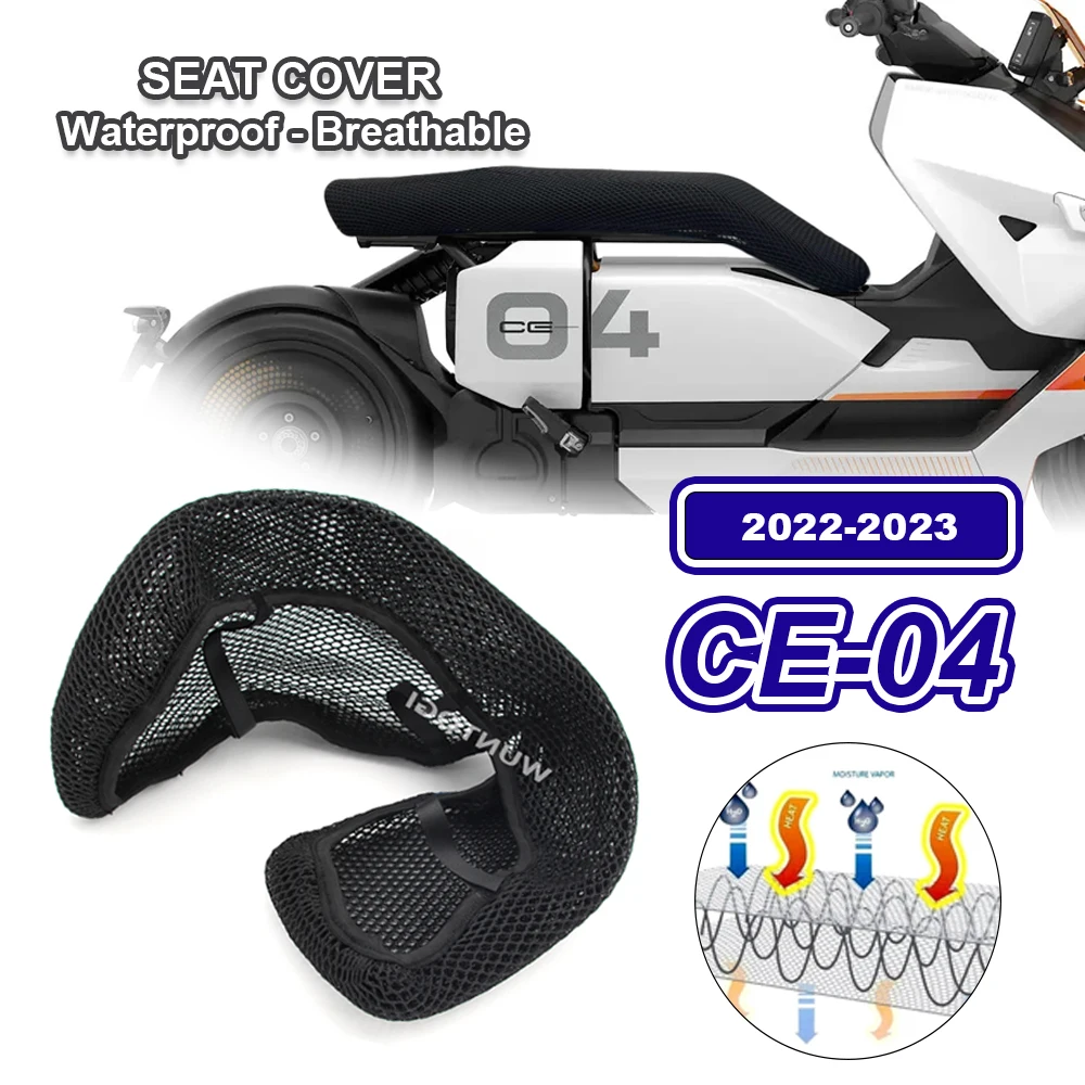 

CE-04 Parts Motorcycle Seat Covers Insulation Breathable for BMW CE04 2022 2023 Mat Cushion Saddle Honeycomb Nylon Mesh Fabric