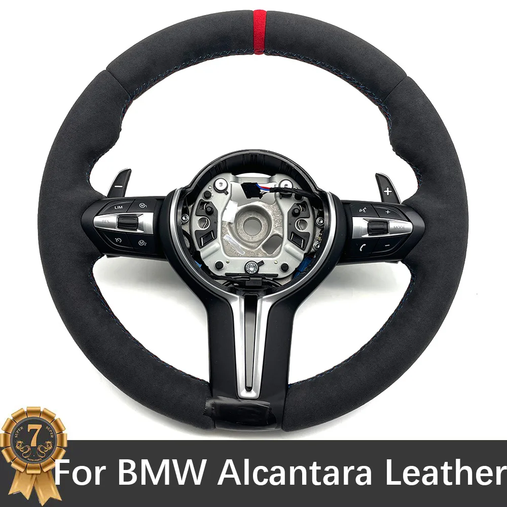 Кожаное рулевое колесо с лопатками для BMW серии 3 /5, полностью из алькантары, аксессуары для сборки кнопки
Кожаное рулевое колесо с лопатками для BMW серии 3 /5, полностью из алькантары, аксессуары для сборки кнопки