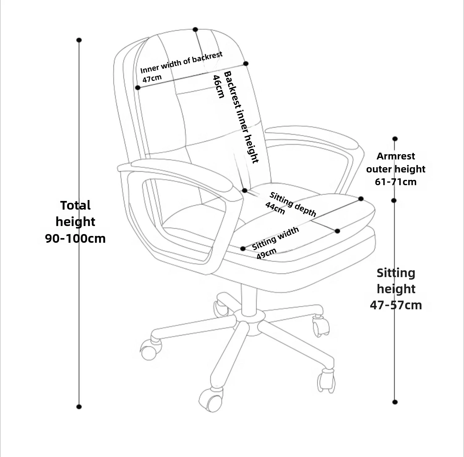 Home Bedroom Comfortable Long-term Sitting Study Desk Study Chair Office Chair, Swivel Back Chair,Housewarming Gift Home Bedroom Comfortable Long-term Sitting Study Desk Study Chair Office Chair, Swivel Back Chair,Housewarming Gift