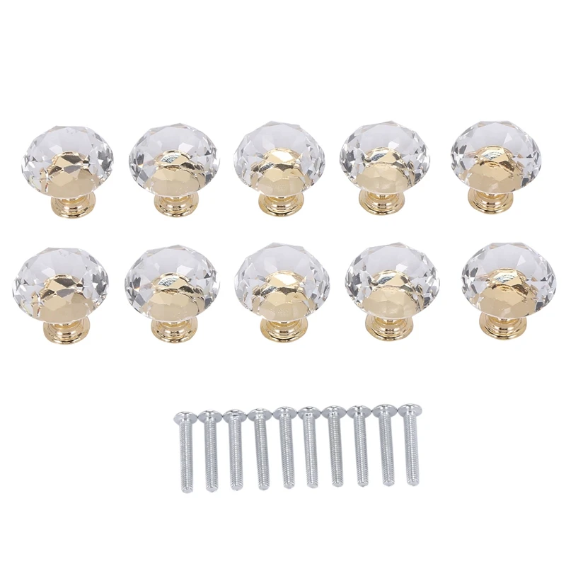 10 шт., ручка для кухонного шкафа, из хрустального стекла, 30 мм 
10 шт., ручка для кухонного шкафа, из хрустального стекла, 30 мм