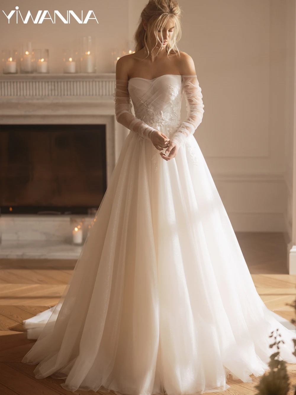 

Романтическое свадебное платье с вырезом сердечком, классическое кружевное платье с аппликацией, блестящее длинное свадебное платье А-силуэта, женское платье