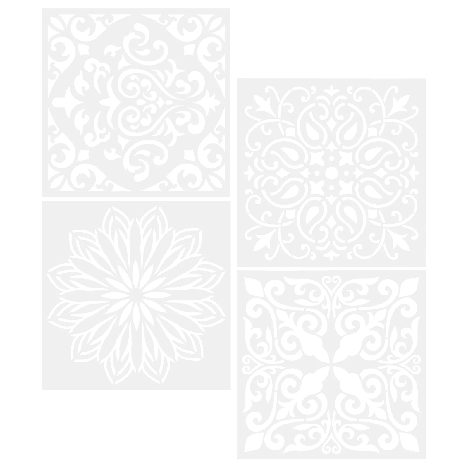 4 Sheets Stencils Set Plastic Cut Painting Stencil Floor Wall Tile Fabric Wood Stencils Drawing Templates Hallow Painting
4 Sheets Stencils Set Plastic Cut Painting Stencil Floor Wall Tile Fabric Wood Stencils Drawing Templates Hallow Painting