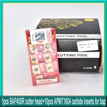 1pcs BAP400R cutter head 50 63 mm+10pcs APMT1604 PDER DP5320 carbide inserts for bap APMT 1604 Face Milling Cutter
1pcs BAP400R cutter head 50 63 mm+10pcs APMT1604 PDER DP5320 carbide inserts for bap APMT 1604 Face Milling Cutter
