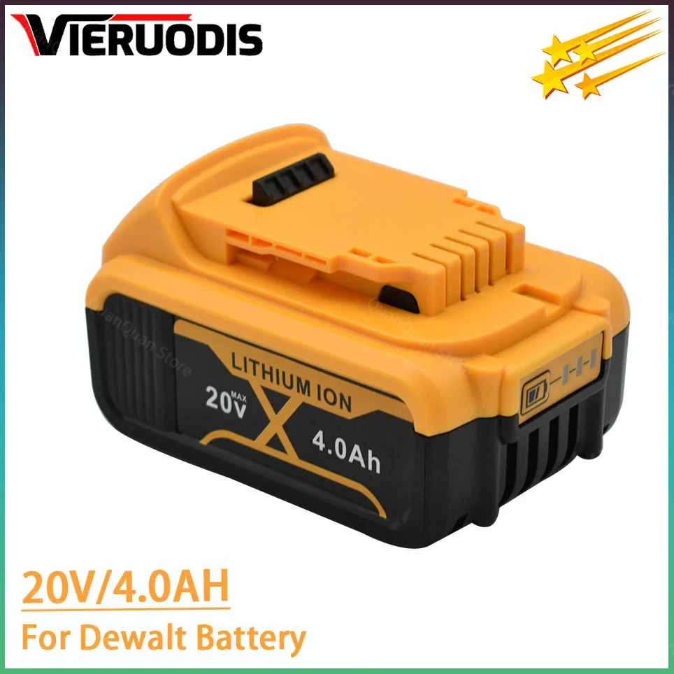 

20V 4000mAh power tool BatteryMAX for DeWalt DCB184 DCB181 DCB182 DCB200 20V 4A 6A 8A 18Volt DeWalt Tools Batter