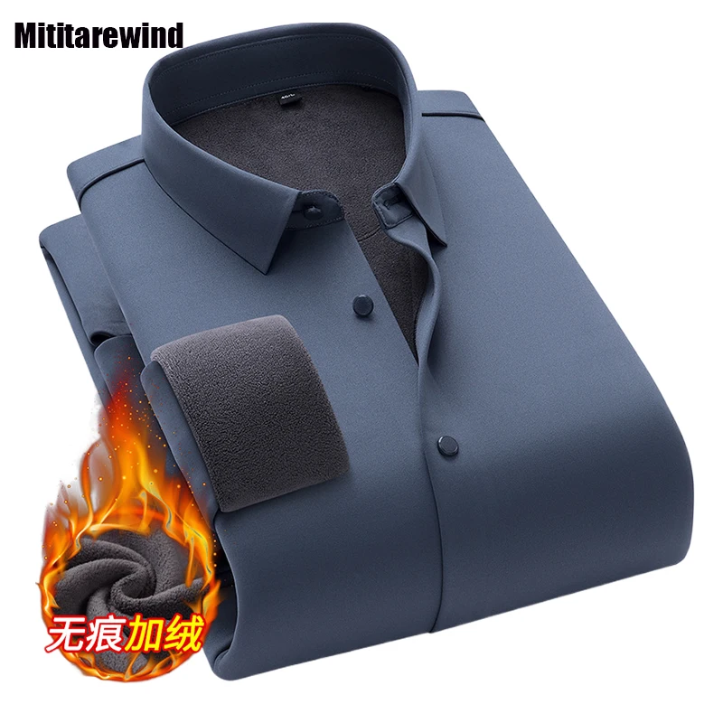 Winter New Men's Shirts Brand Shirt Business Casual Fleeced Clothing No-ironing Solid Thickened Warm Shirt Slim Simple Tops Men
Winter New Men's Shirts Brand Shirt Business Casual Fleeced Clothing No-ironing Solid Thickened Warm Shirt Slim Simple Tops Men