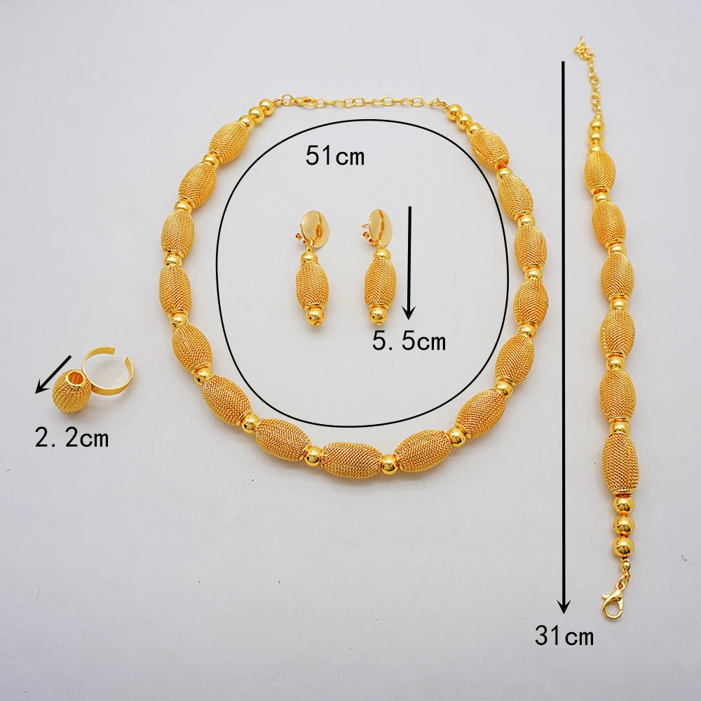 Beads Necklace Set Gold Color Beaded Earrings Bracelet Ring For Dubai Women Gold Plated Wedding Accessories Jewelry Set Party 6 Mallzona Sf50517d497e845ea94e42c431c36068fH Beads Necklace Set Gold Color Beaded Earrings Bracelet Ring For Dubai Women Gold Plated Wedding Accessories Jewelry Set Party Mallzona