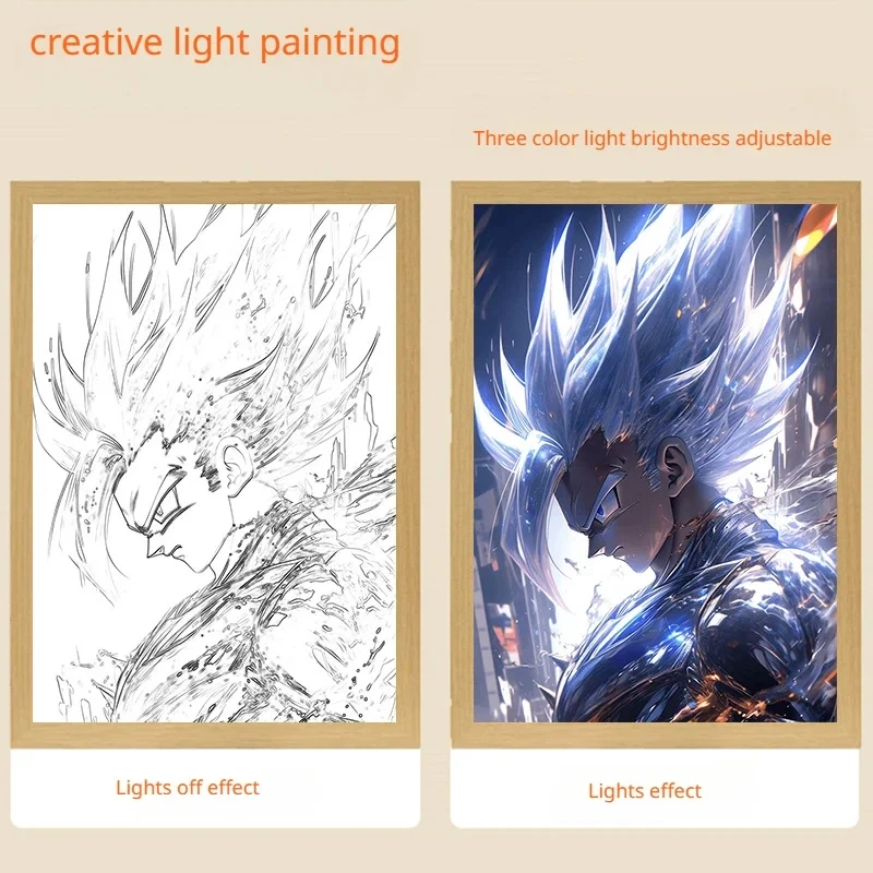 Anime Light Painting Picture Frame LED Night Light Moon Lamp Saiyan Figure Bedroom Home Decor Friends Gifts
Anime Light Painting Picture Frame LED Night Light Moon Lamp Saiyan Figure Bedroom Home Decor Friends Gifts