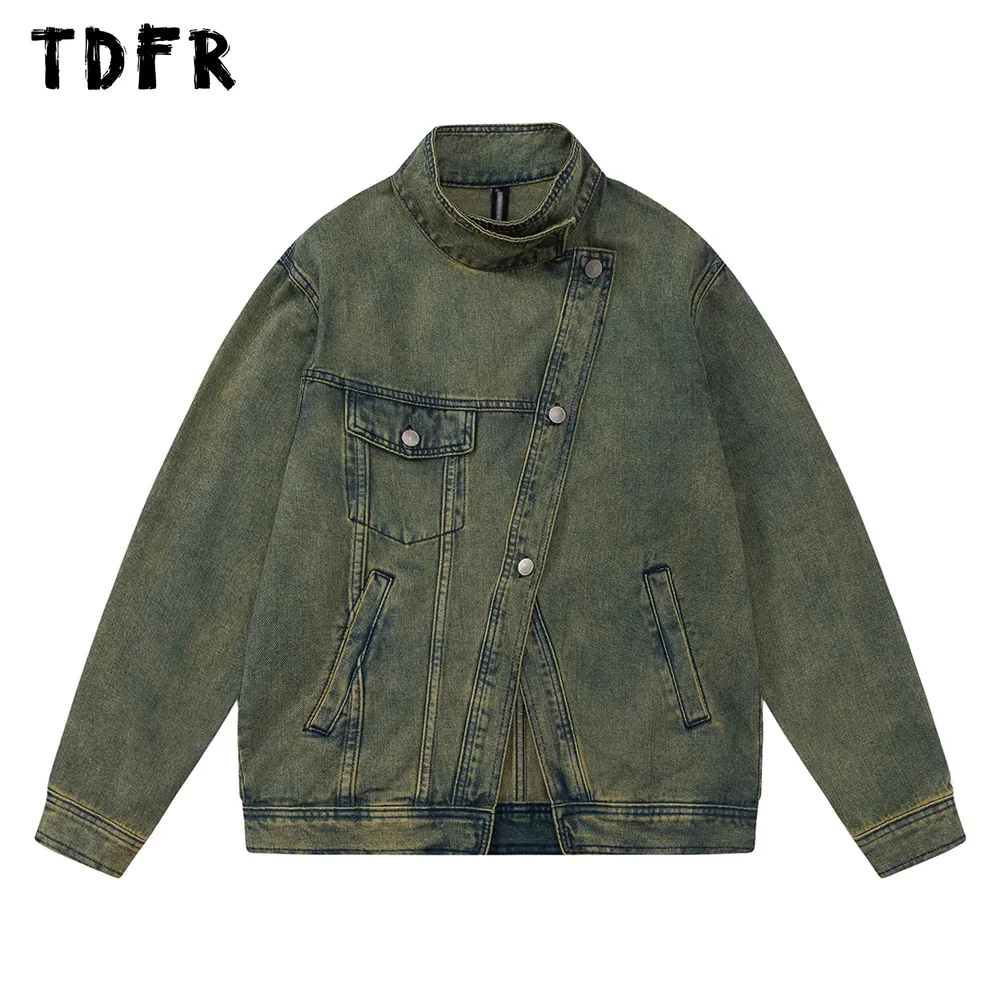 Irregular Washed Distressed Denim Jacket Mens Autumn Casual Pocket Lapel Long Sleeve Outerwear Men 
Irregular Washed Distressed Denim Jacket Mens Autumn Casual Pocket Lapel Long Sleeve Outerwear Men