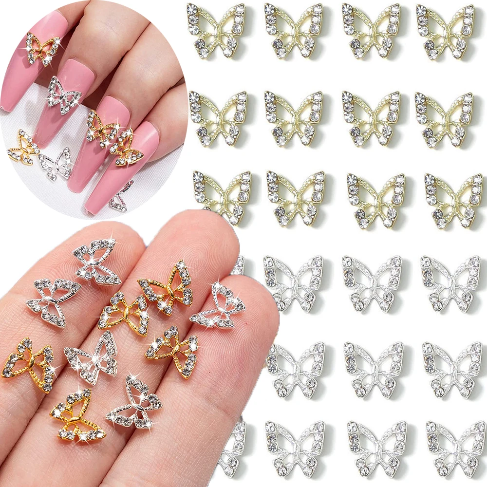 10pcs Hollow Gold/silver Metallic Butterfly Nail Charms Super Shiny Crystal Alloy Butterfly Nails Decor Gems Manicure Accessory*
10pcs Hollow Gold/silver Metallic Butterfly Nail Charms Super Shiny Crystal Alloy Butterfly Nails Decor Gems Manicure Accessory*
