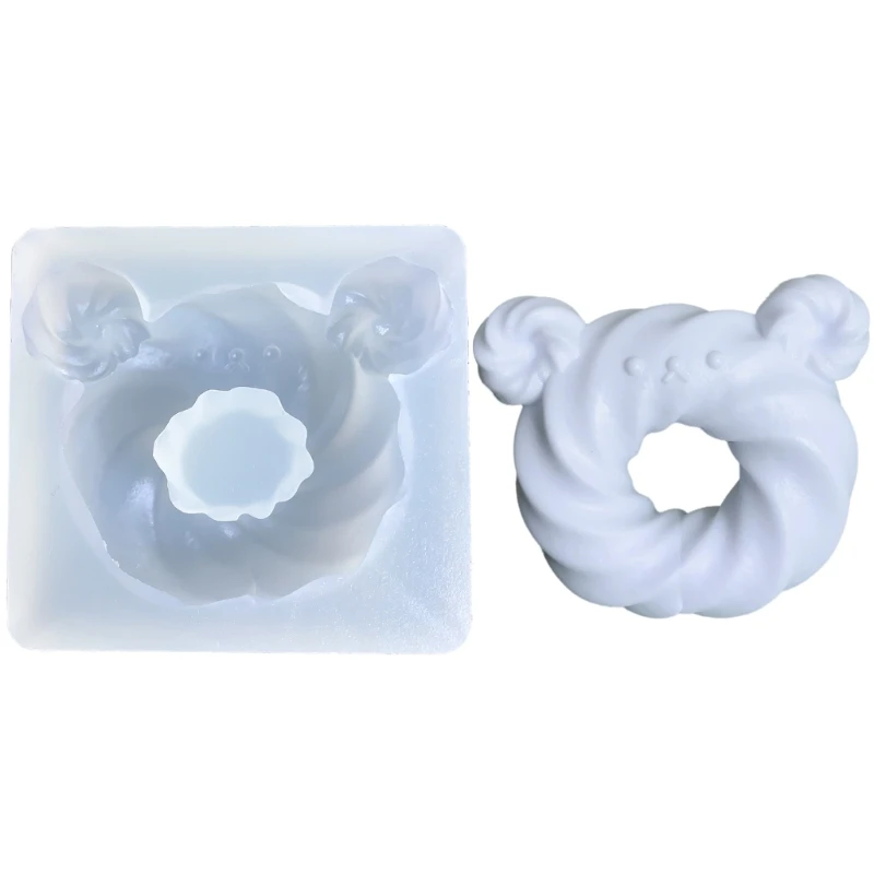 

Lovely Bear Silicone Mold Delicious Doughnuts Making Molds Resuable Casting Mould for Breads Biscuits and Cakes