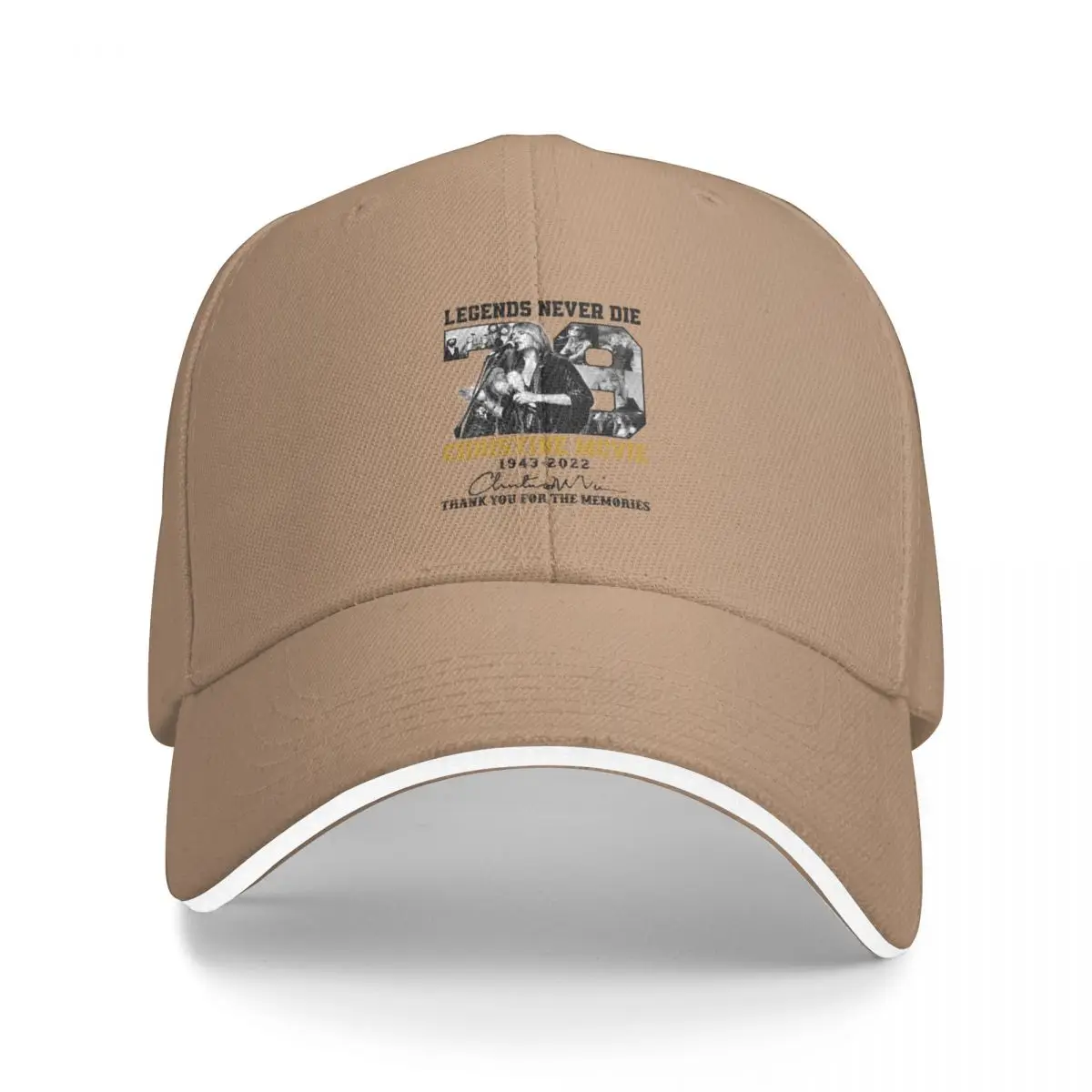 

Christine McVie Perfect Legends Never Die R.I.P Signature Retro Vintage Rock Pop Music Bucket Hat Baseball Cap Man hat Women's