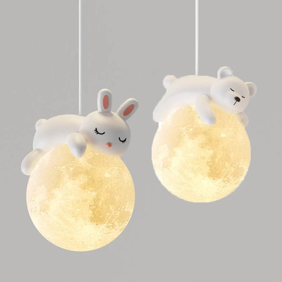 Creative 3D Printing Moon LED Pendant Lamps G9 Restaurant Bedroom Children's Room Bear Rabbit Hanging Light Animal Pendant Light
Creative 3D Printing Moon LED Pendant Lamps G9 Restaurant Bedroom Children's Room Bear Rabbit Hanging Light Animal Pendant Light