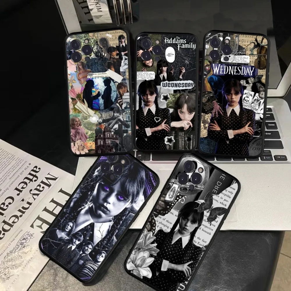 

Wednesday Addams Family Tv Shows Mousepad Silicone Soft for iphone 15 14 13 12 11 Pro Mini XS MAX 8 7 6 Plus X XS XR Cover