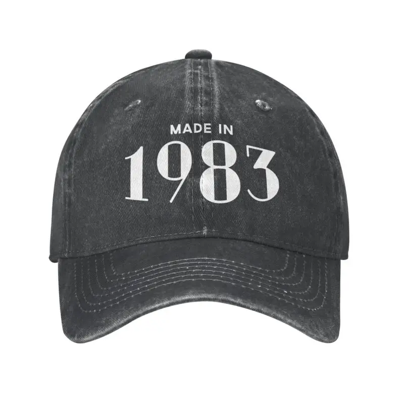 

Personalized Cotton Made In 1983 Birthday Funny Vintage Present Baseball Cap Outdoor Women Men's Adjustable Dad Hat Summer