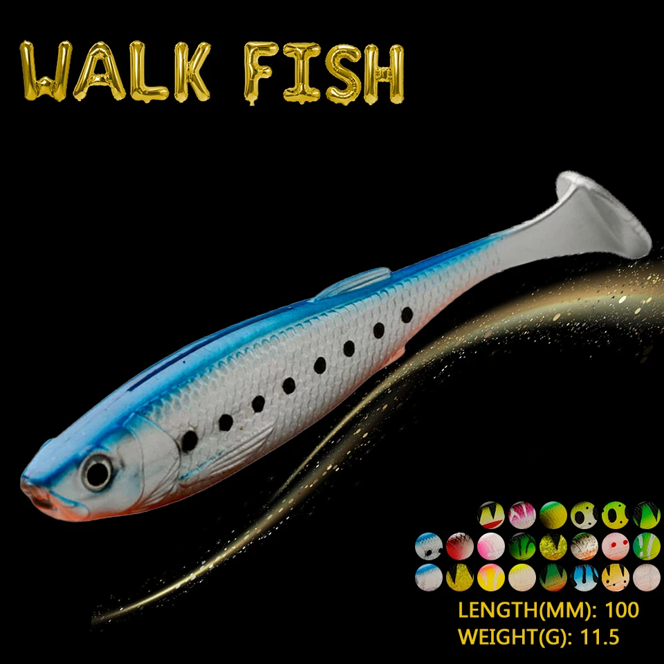 WALK FISH мягкая рыболовная приманка, 3 шт./лот, 100 мм/11,5 г, искусственная плавающая приманка с Т-образным хвостом, шэд, ПВХ качели, рокер, приманка, воблеры, рыба
WALK FISH мягкая рыболовная приманка, 3 шт./лот, 100 мм/11,5 г, искусственная плавающая приманка с Т-образным хвостом, шэд, ПВХ качели, рокер, приманка, воблеры, рыба