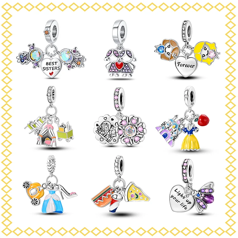 925 Sterling Silver Fashionable Luminous Firefly Sisters Flower Charm Beads for Pandora Original Bracelet DIY Fine Jewelry Gift
925 Sterling Silver Fashionable Luminous Firefly Sisters Flower Charm Beads for Pandora Original Bracelet DIY Fine Jewelry Gift