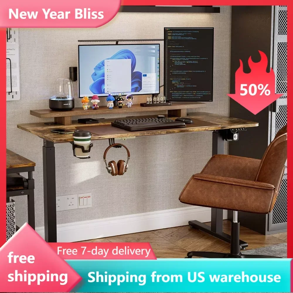 Electric Adjustable Height Desk Office Desks Standing Desk - Stand Up Desk With Splice Board Computer Table Reading Gamer Laptop
Electric Adjustable Height Desk Office Desks Standing Desk - Stand Up Desk With Splice Board Computer Table Reading Gamer Laptop