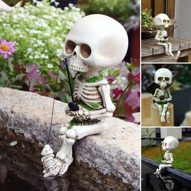 Creative Skull Fishing Statue Resin Skeleton Fingures Skulls Crafts Decoration Indoor Outdoor Garden Yard Party Desktop Ornament
Creative Skull Fishing Statue Resin Skeleton Fingures Skulls Crafts Decoration Indoor Outdoor Garden Yard Party Desktop Ornament