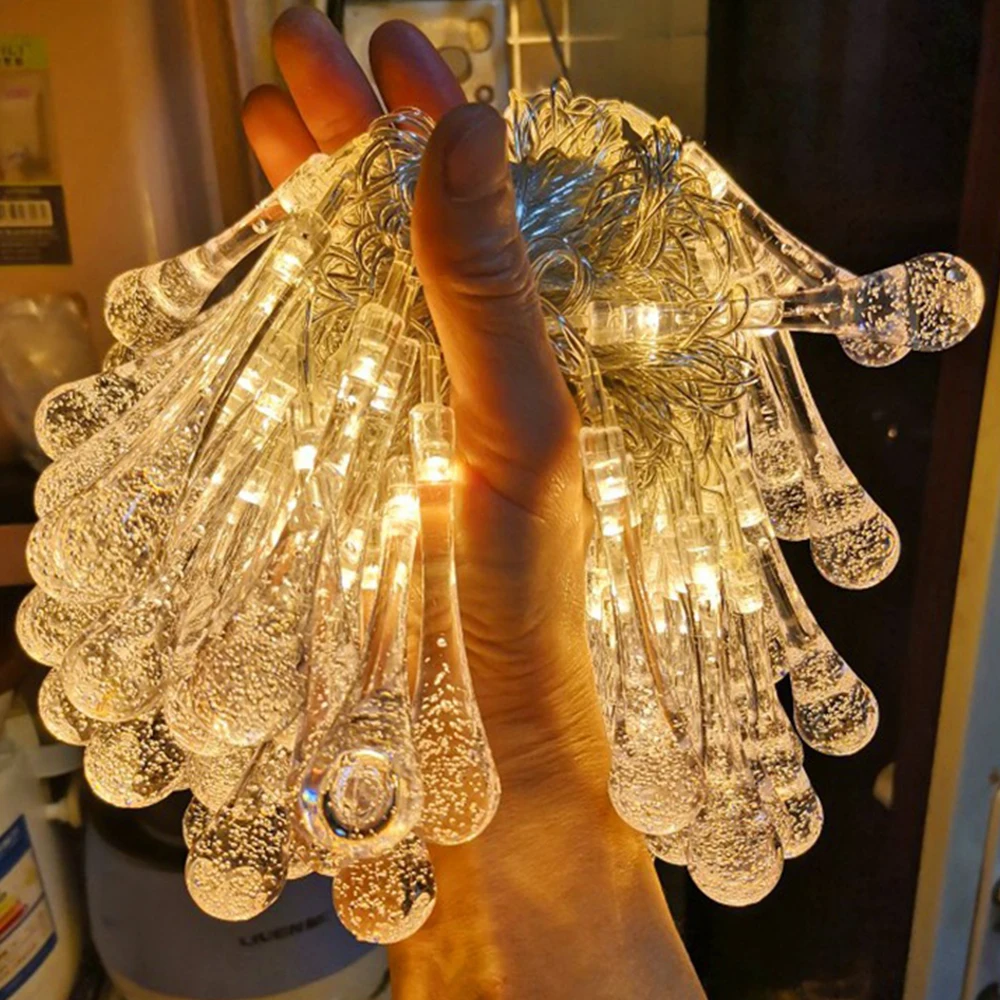 40 Leds Street Garland String Lights Outdoor Waterproof Fairy Light Waterdrop Light Garden Christmas Party Wedding Decor
40 Leds Street Garland String Lights Outdoor Waterproof Fairy Light Waterdrop Light Garden Christmas Party Wedding Decor