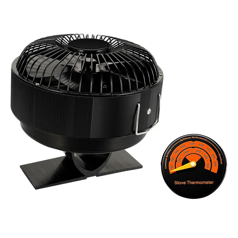 5 Blades Stove Fan Heat Powered Fireplace Fan Stand Round With Thermometer Self-Powered Efficient Heat Distribution Stove Fan
5 Blades Stove Fan Heat Powered Fireplace Fan Stand Round With Thermometer Self-Powered Efficient Heat Distribution Stove Fan