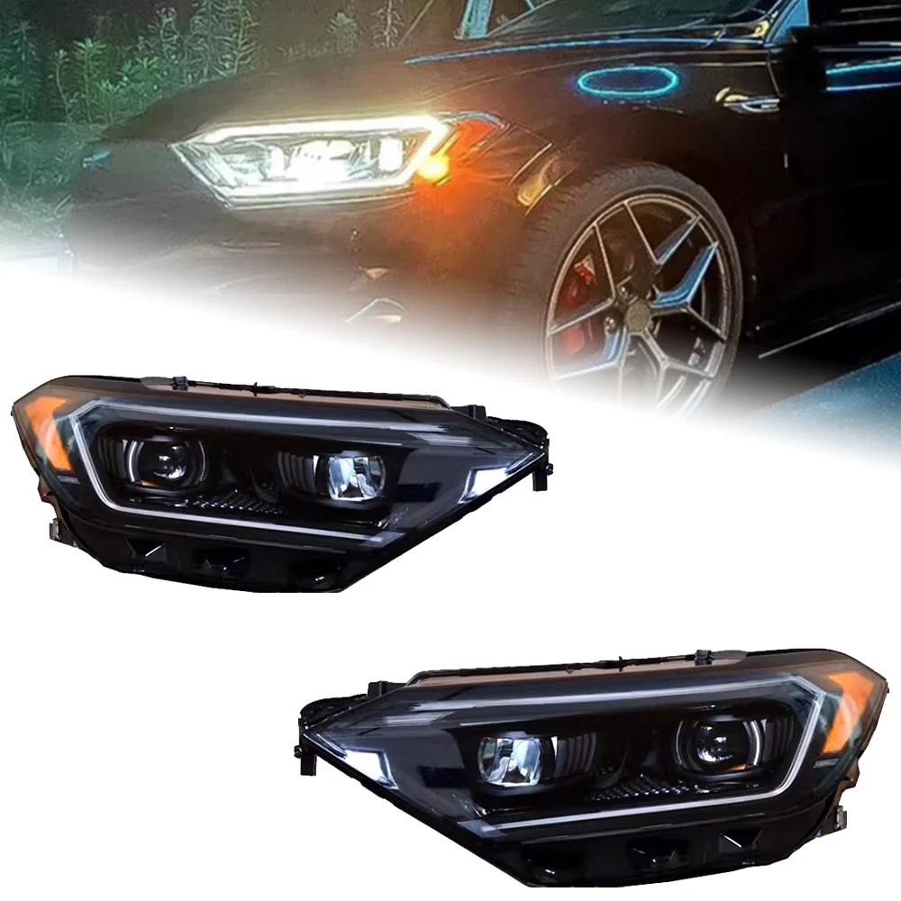 

AKD Car Styling for VW Jetta Sagitar Headlights 2019-2022 Jetta mk7 LED Headlight Design Led Drl Hid Bi Xenon Auto Accessories