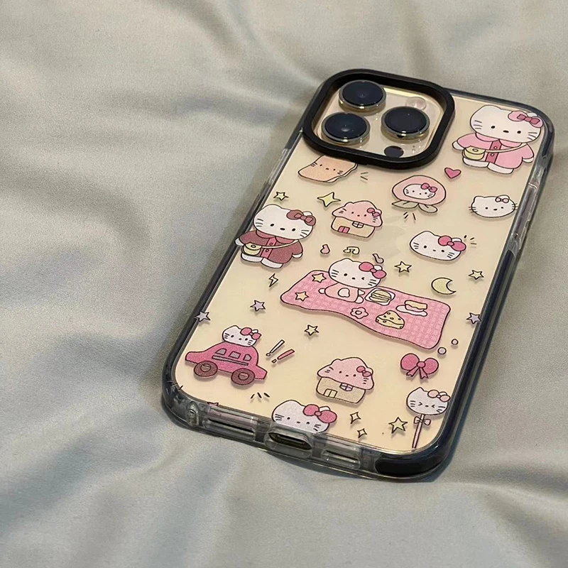 Sanrio Kawaii Anime Hello Kitty Anti-Fall Phone Case Cute Sweet Cartoon Soft Shell Mobile Phone Case Lovely Gifts for Girls
Sanrio Kawaii Anime Hello Kitty Anti-Fall Phone Case Cute Sweet Cartoon Soft Shell Mobile Phone Case Lovely Gifts for Girls