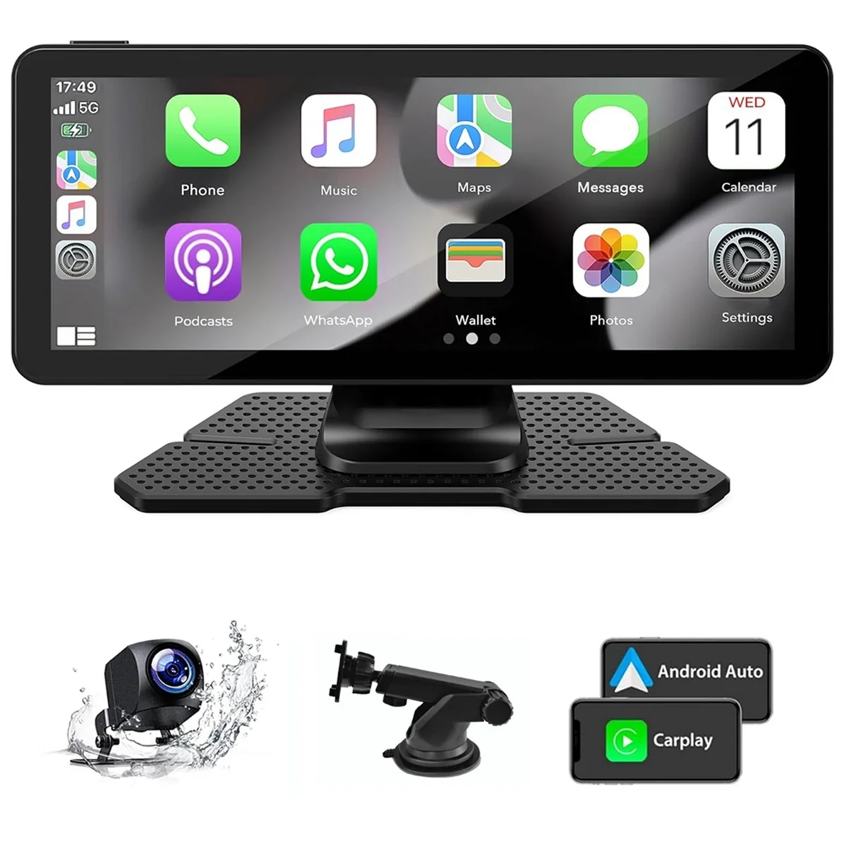 Беспроводная портативная автомобильная стереосистема Carplay, сенсорный экран 6,86 дюйма, на базе Android, камера заднего вида, навигация Mirror Link/FM/Bluetooth
Беспроводная портативная автомобильная стереосистема Carplay, сенсорный экран 6,86 дюйма, на базе Android, камера заднего вида, навигация Mirror Link/FM/Bluetooth