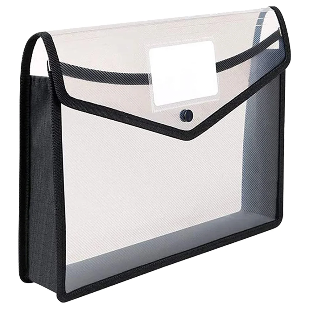 

File Holder Plastic Wallets Document Folder Purses Clear Poly Envelopes Files Transparent High Capacity Office