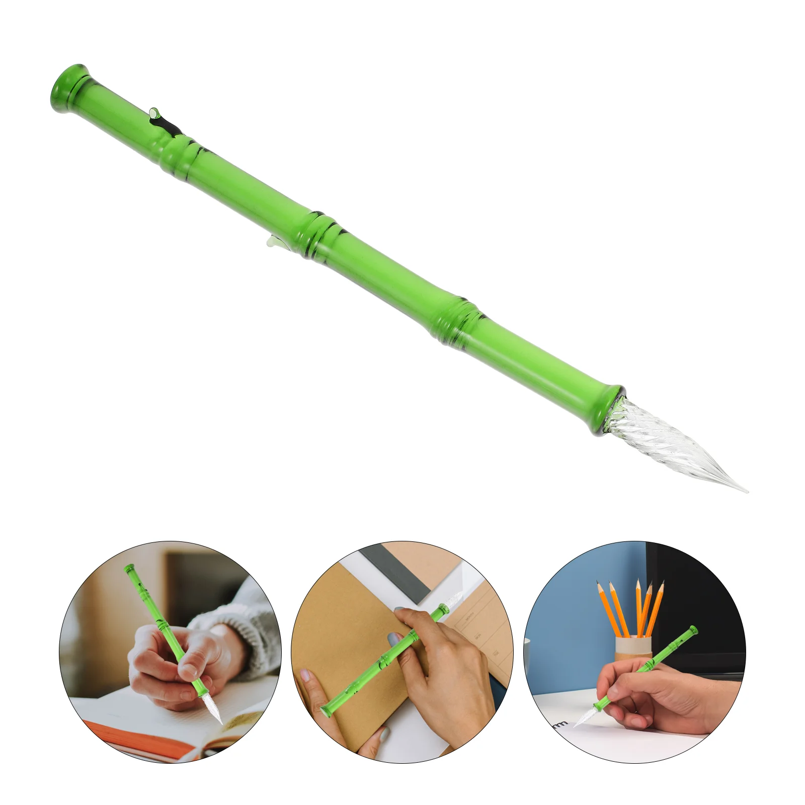 

Glass Ink Pen Decorative Dip Portable Crystal Practical Retro Colored Signature Novelty