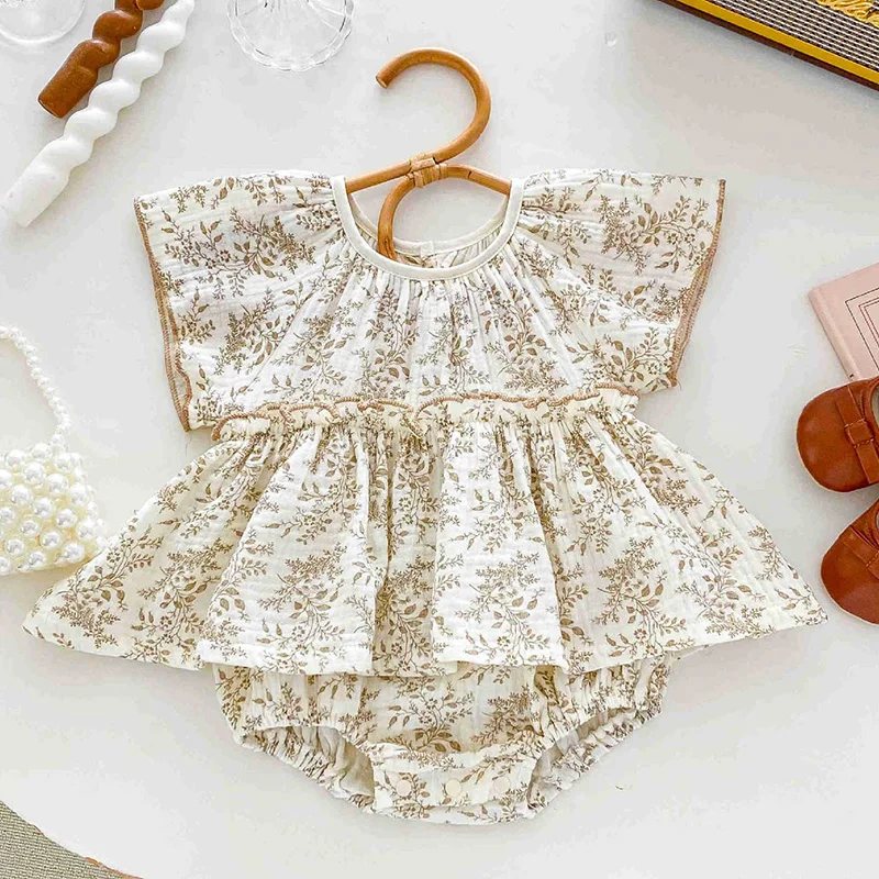 2024 New Summer 0-24M Children Clothes Infant Baby Girls Bodysuits Flying Sleeve Cotton Print Toddler Baby Girls Jumpsuit
2024 New Summer 0-24M Children Clothes Infant Baby Girls Bodysuits Flying Sleeve Cotton Print Toddler Baby Girls Jumpsuit