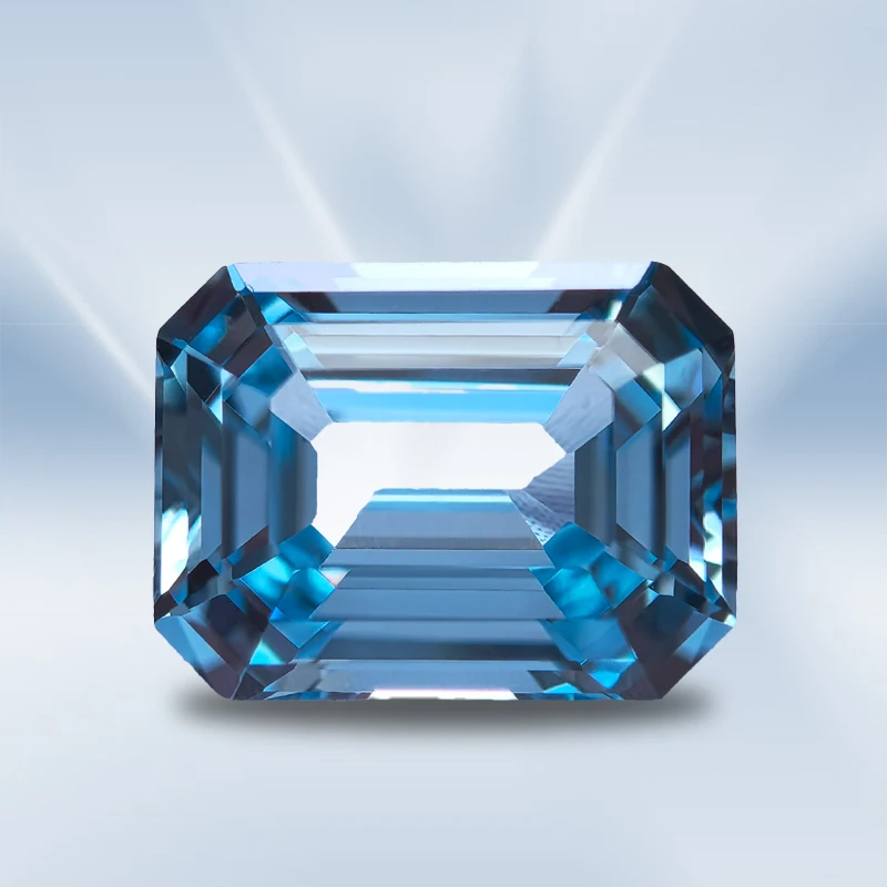 Lab Grown Sapphire Emerald Cut Aquamarine Color VVS1 Gemstone Charms DIY Jewelry Making Materials Selectable AGL Certificate
Lab Grown Sapphire Emerald Cut Aquamarine Color VVS1 Gemstone Charms DIY Jewelry Making Materials Selectable AGL Certificate