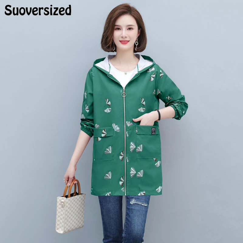 Oversized 6XL Loose Hooded Print Chaquetas For Women Elegant Long Sleeve Zipper Thin Outerwear Korean Spring Casual Jacket
Oversized 6XL Loose Hooded Print Chaquetas For Women Elegant Long Sleeve Zipper Thin Outerwear Korean Spring Casual Jacket