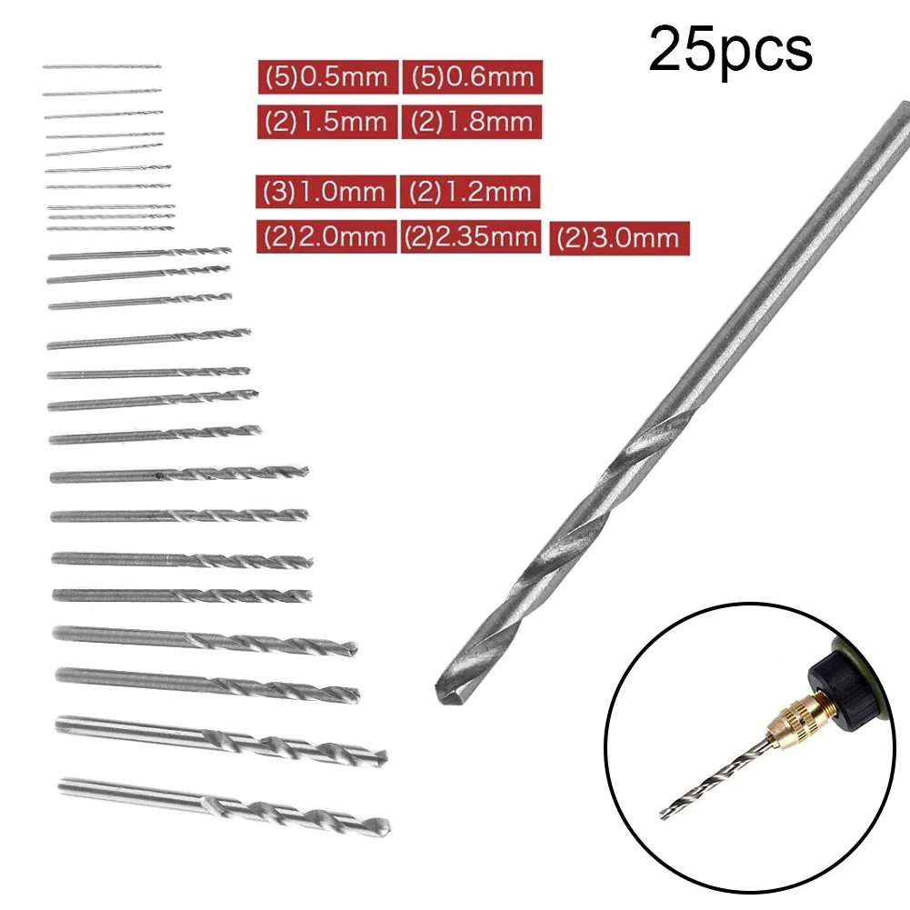 Tool Part Drill Bit Steel 0.5mm-3mm 25Pcs Durable Micro Spiral For Pcb Crafts Jewelry Making Low Cutting Resistance
Tool Part Drill Bit Steel 0.5mm-3mm 25Pcs Durable Micro Spiral For Pcb Crafts Jewelry Making Low Cutting Resistance