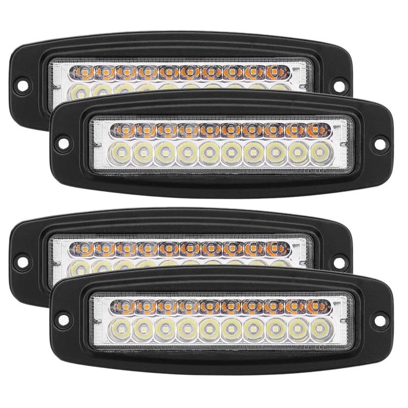 4Pcs 7 Inch Dual-Color 100W LED Work Light Bar Flush Mount Flood Driving Fog Lamp
4Pcs 7 Inch Dual-Color 100W LED Work Light Bar Flush Mount Flood Driving Fog Lamp