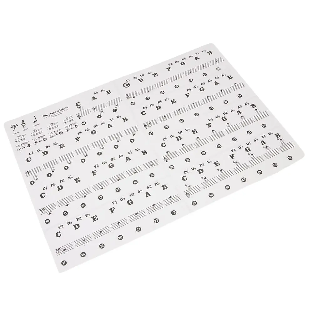 Music Piano Laminated Sticker Piano Educational Clear Laminated Stickers 88/61/54/49 Keyboard High quality
Music Piano Laminated Sticker Piano Educational Clear Laminated Stickers 88/61/54/49 Keyboard High quality