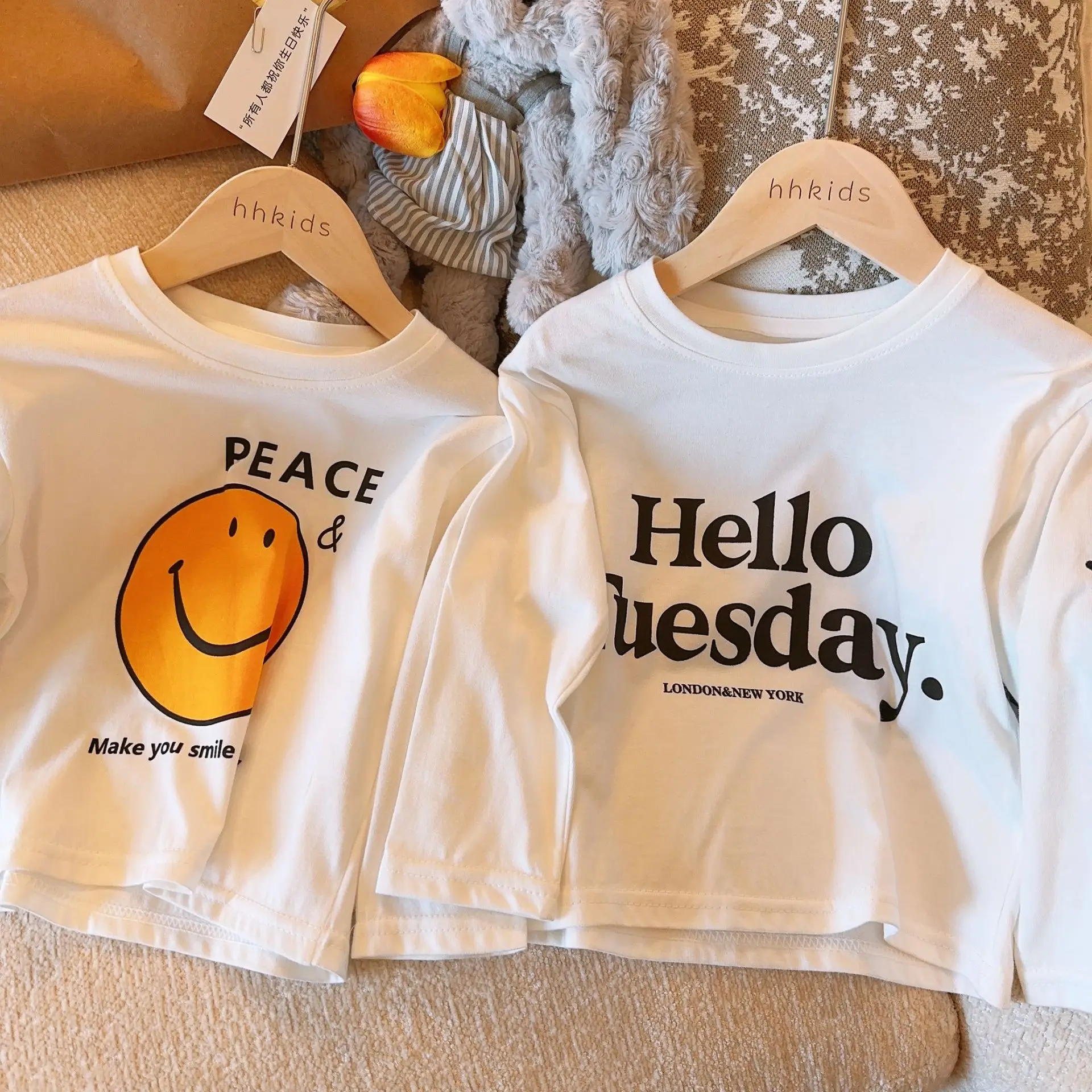 2023 Spring Autumn Girls Boys Cute Print Smile Long Sleeve T-shirts Baby Kids Children Tee
2023 Spring Autumn Girls Boys Cute Print Smile Long Sleeve T-shirts Baby Kids Children Tee