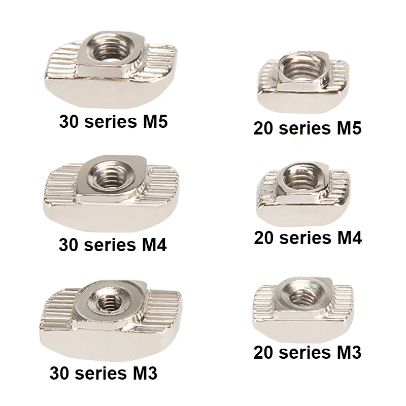 20PCS 2020 2030 Series 3D Printer T Nuts M3 M4 M5 T Slot Nut Hammer Head Fastener Nut for Aluminum Profile
20PCS 2020 2030 Series 3D Printer T Nuts M3 M4 M5 T Slot Nut Hammer Head Fastener Nut for Aluminum Profile