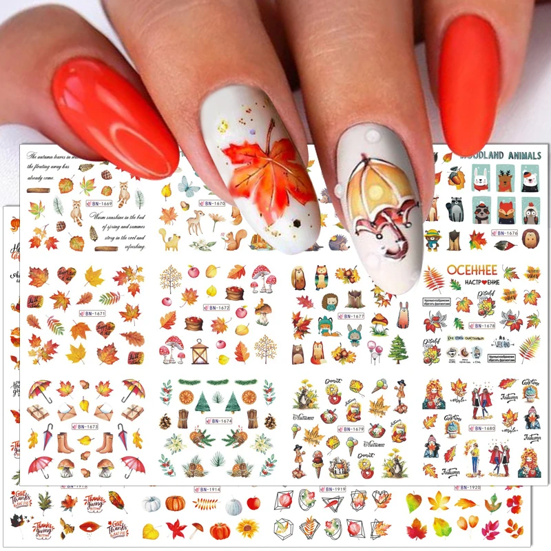 12pcs Autumn Leaves Nail Stickers Fall Nail Decals Gold Maple Leaf Nail Art Stickers Water Transfer Sticker Nail Accessories
12pcs Autumn Leaves Nail Stickers Fall Nail Decals Gold Maple Leaf Nail Art Stickers Water Transfer Sticker Nail Accessories