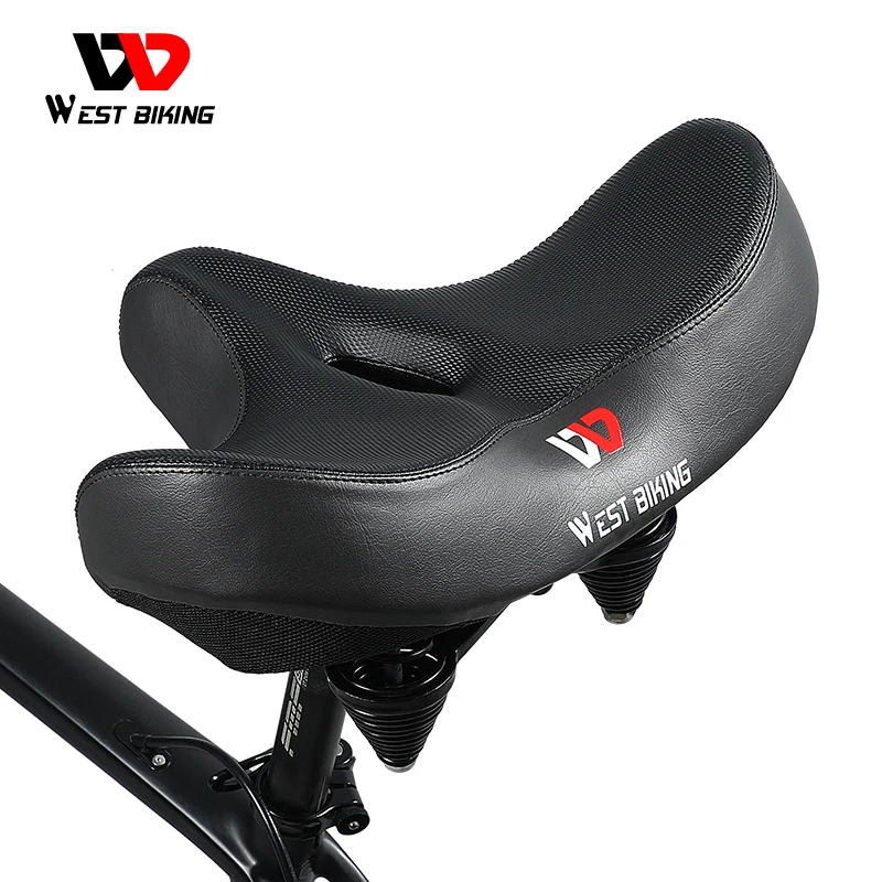WEST BIKING Hollow Breathable MTB Road Bicycle Saddle Shock Absorbing PU Leather Gel Filled Cycling Cushion Big Butt Comfortable
WEST BIKING Hollow Breathable MTB Road Bicycle Saddle Shock Absorbing PU Leather Gel Filled Cycling Cushion Big Butt Comfortable