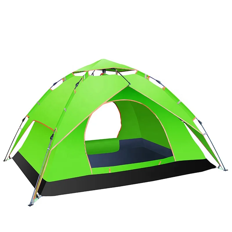 

Camping Tents Outdoor Waterproof Family Large 2-3-4 Persons Four-season Tent Outdoor Entertainment Canvas Fiberglass Pole