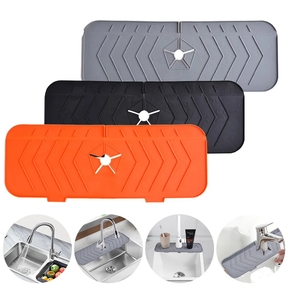 Kitchen Silicone Faucet Mat Sink Splash Guard Drain Pad Water Splash Catcher Mat Countertop Protector Bathroom Gadgets Accessory
Kitchen Silicone Faucet Mat Sink Splash Guard Drain Pad Water Splash Catcher Mat Countertop Protector Bathroom Gadgets Accessory