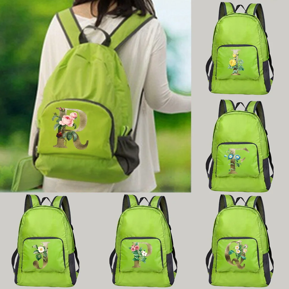 Lightweight Outdoor Sport Folding Women Men Cycling Portable Camping Climbing Hiking Golden Flower Letter Print Traveling Bags
Lightweight Outdoor Sport Folding Women Men Cycling Portable Camping Climbing Hiking Golden Flower Letter Print Traveling Bags